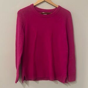 Cozy J Crew Hot Pink Sweater, Size Small